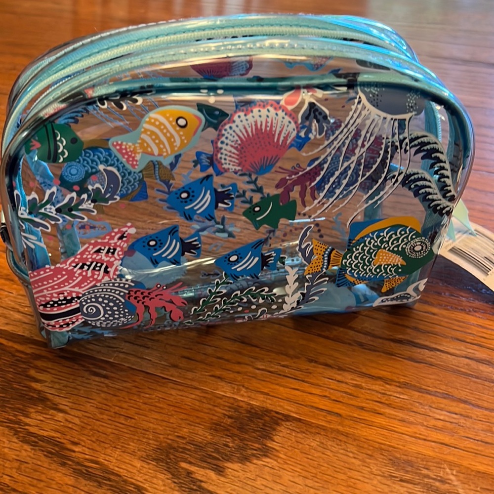 Vera Bradley beach cosmetic bag